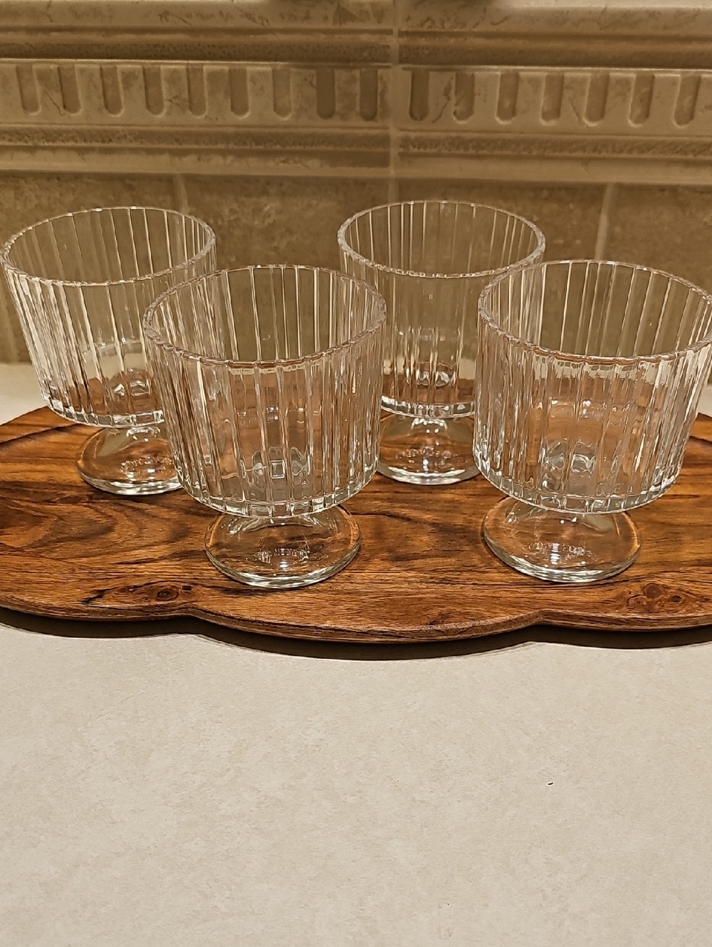 New Hearth And Hand With Magnolia 4pc. 8oz. Fluted Glass Parfait Cup Set